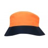 Luminescent workwear hat - mod. 3929:L/XL, Orange, Cotton, Navy